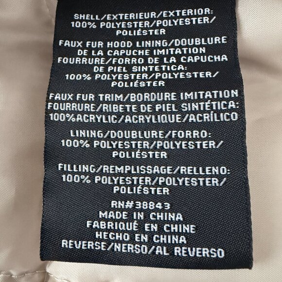 SEAN JOHN Utility Parka Faux Fur Coat Jacket Stone Beige 3XL - Picture 12 of 12